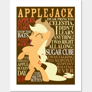 Many Words of Applejack Posters and Art